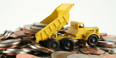 truck with money