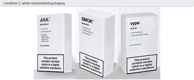 white vape packaging
